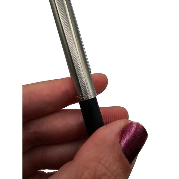 Vintage Astro-Touch Eversharp Stainless Steel & Black Push Pen - Picture 5 of 8